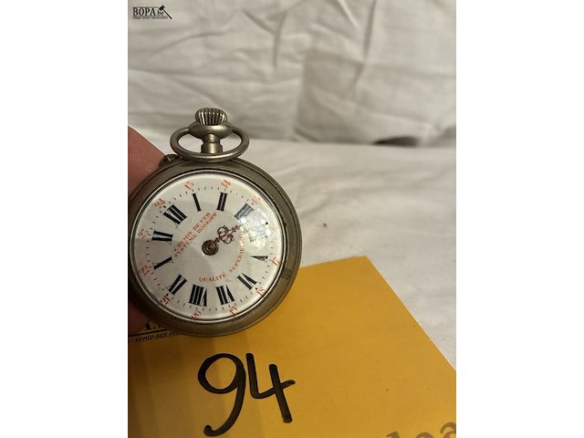 Lot 94 - zakhorloge chemin de fer systeme roskopf - afbeelding 2 van  3