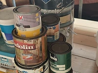 Lot 95 - lot aangebroken potten behanglijm, instant filler, lak verni - afbeelding 2 van  3