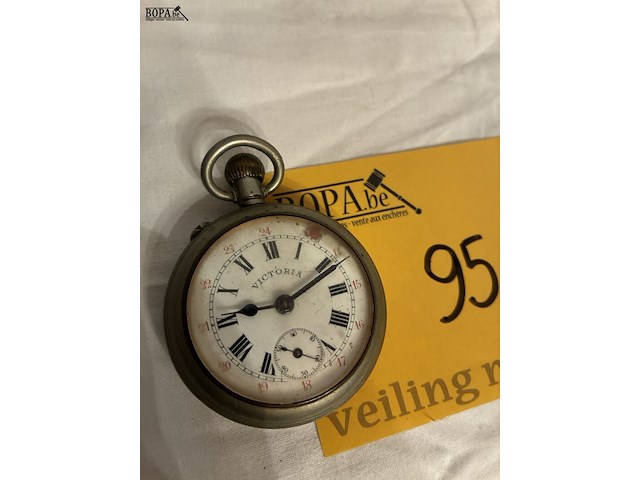 Lot 95 - zakhorloge victoria, inscriptie 'louis bickel ledeberg' - afbeelding 4 van  5