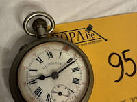 Lot 95 - zakhorloge victoria, inscriptie 'louis bickel ledeberg' - afbeelding 4 van  5