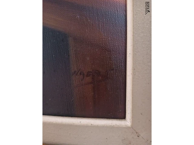 Lot 96 - schilderij man en vrouw - afbeelding 2 van  7