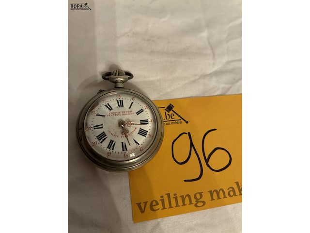 Lot 96 - zakhorloge chemin de fer systeme roskopf - afbeelding 1 van  5