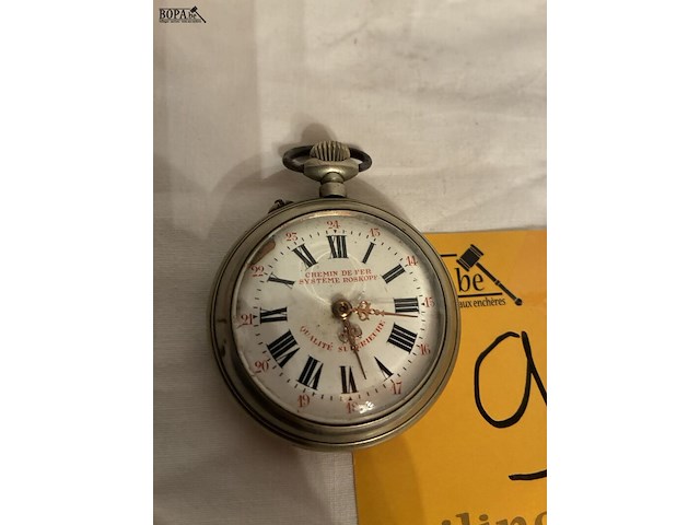 Lot 96 - zakhorloge chemin de fer systeme roskopf - afbeelding 4 van  5