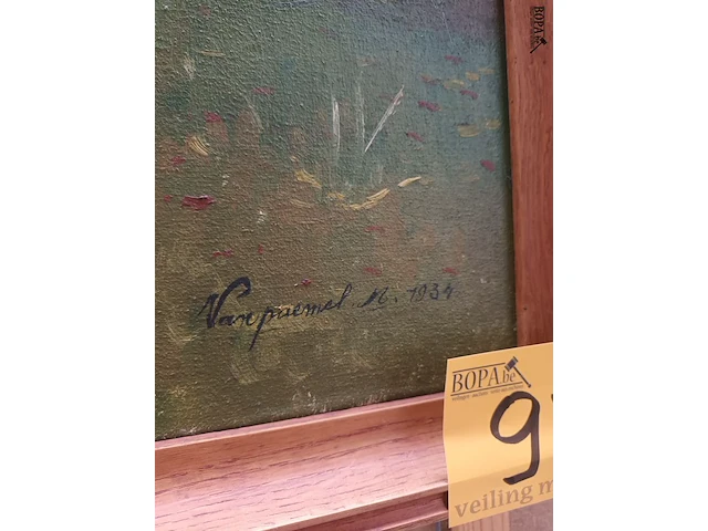 Lot 97 - schilderij honden - afbeelding 2 van  3