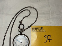 Lot 97 - zakhorloge alpina met ketting - afbeelding 1 van  4