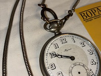 Lot 97 - zakhorloge alpina met ketting - afbeelding 3 van  4