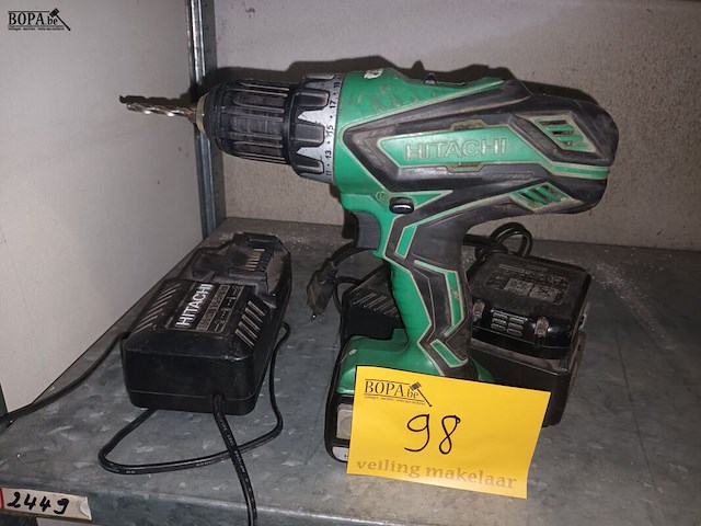 Lot 98 - accu boormachine hitachi - afbeelding 1 van  5