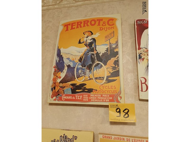 Lot 98 - nostalgische kaders. 5 stuks - afbeelding 3 van  5