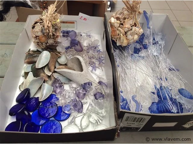 Lot allerlei decoratiemateriaal zee - afbeelding 1 van  3