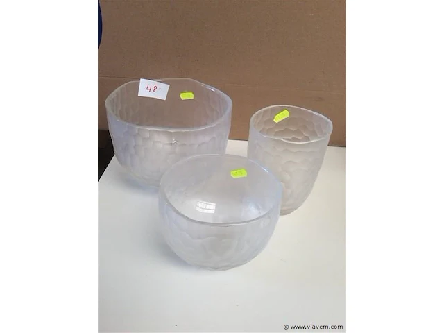 Lot bowls glaspasta 3stuks - afbeelding 1 van  2