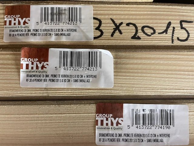 Lot branddeuren rf30 (15 stuks) - afbeelding 8 van  8