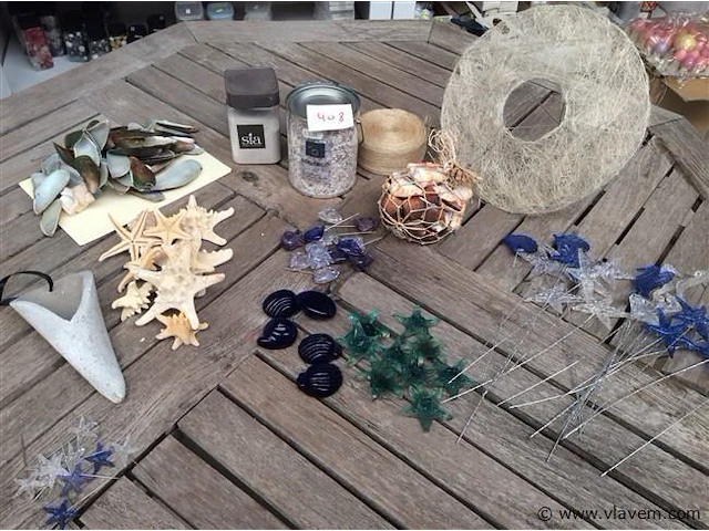 Lot decoratiemateriaal zee - afbeelding 1 van  4