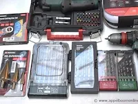 Lot div handgereedschappen parkside, wo accu schroevendraaier, multitool, lot div boren, bits, enz - afbeelding 3 van  4