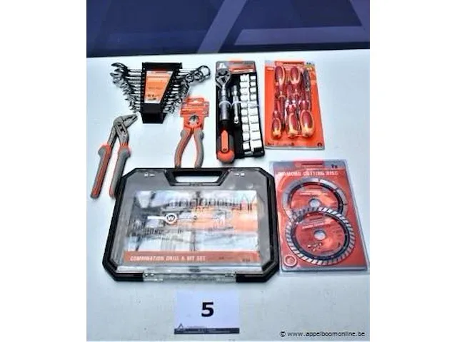Lot div handgereedschappen werckmann wo tangen, bitsets, set schroevendraaiers, enz - afbeelding 1 van  3