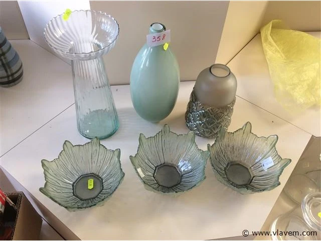 Lot divers glas 6stuks - afbeelding 1 van  2