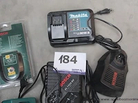 Lot diverse batterijen/opladers wo. bosch, makita, hitachi - afbeelding 3 van  4