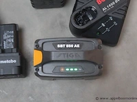 Lot diverse batterijen/opladers wo. metabo, bosch, stiga - afbeelding 2 van  4