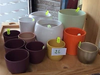 Lot diverse bloempotjes - afbeelding 1 van  2