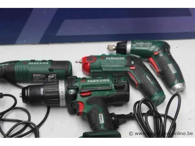 Lot diverse gereedschappen parkside, wo boorhamer, accu boormachine zonder accu, borenset, fijnboorslijpmachine, enz, werking niet gekend - afbeelding 2 van  4