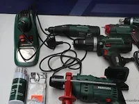 Lot diverse gereedschappen parkside, wo boorhamer, accu boormachine zonder accu, borenset, fijnboorslijpmachine, enz, werking niet gekend - afbeelding 3 van  4