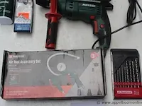 Lot diverse gereedschappen parkside, wo boorhamer, accu boormachine zonder accu, borenset, fijnboorslijpmachine, enz, werking niet gekend - afbeelding 4 van  4