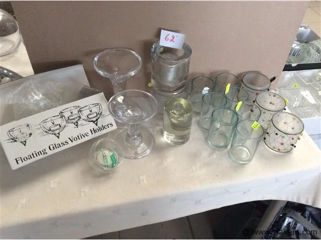 Lot kaarsenhouders glas - afbeelding 1 van  3