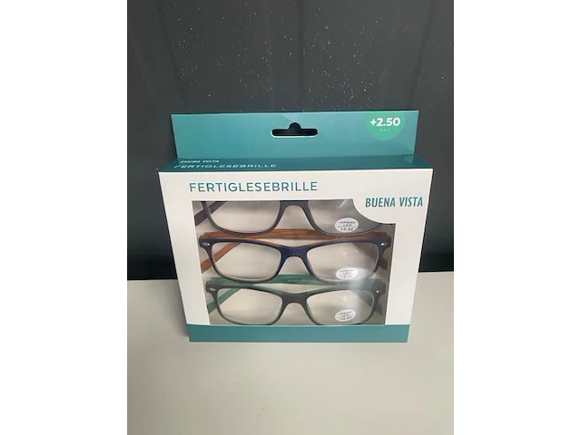 Lot leesbrillen - 10 verpakkingen van 3 stuks - unisex - sterkte : + 2,5 - afbeelding 2 van  3