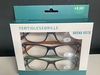 Lot leesbrillen - 10 verpakkingen van 3 stuks - unisex - sterkte : + 2,5 - afbeelding 2 van  3