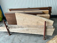 Lot massief hout + boomstamtafel - afbeelding 3 van  6