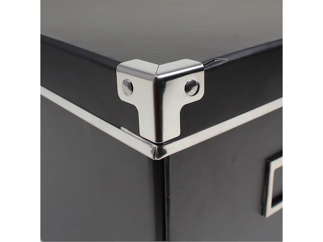 Lot opbergdozen - 9 x 2 stuks - 21 x 26 x h15 cm. - zwart & grijs - afbeelding 2 van  3
