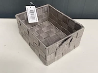 Lot opbergmandjes - 22 stuks - taupe - 18 x 13 x 8 cm. - afbeelding 1 van  2