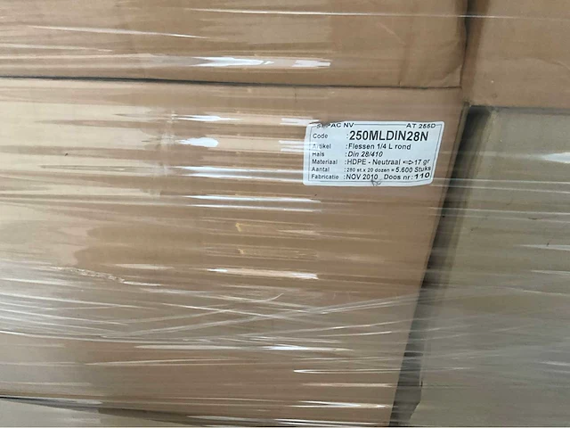 Lot plastieken flessen 500ml wit (3000x) - afbeelding 4 van  5