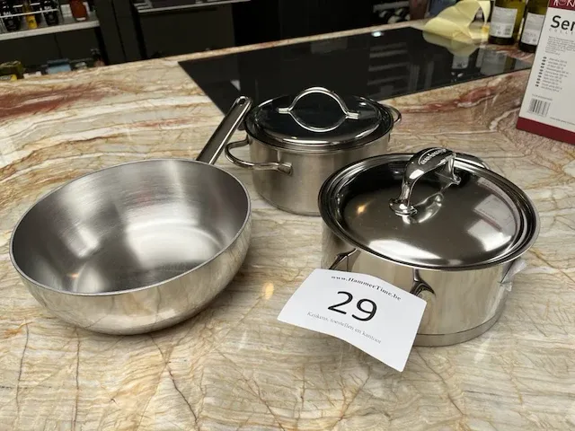 Lot rvs potten demeyere - afbeelding 1 van  13
