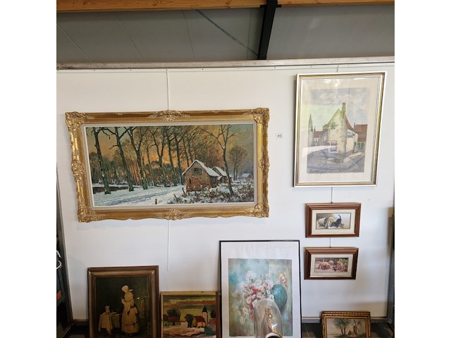 Lot schilderijen - afbeelding 1 van  1