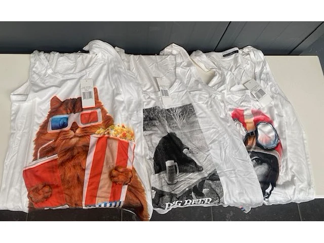 Lot t-shirts - frenck kick - plm 41 stuks - verschillende maten - marcel-model - verschillende prints - afbeelding 1 van  4