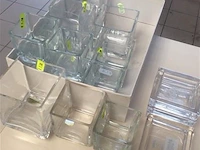 Lot theelichthouders glas - afbeelding 1 van  2