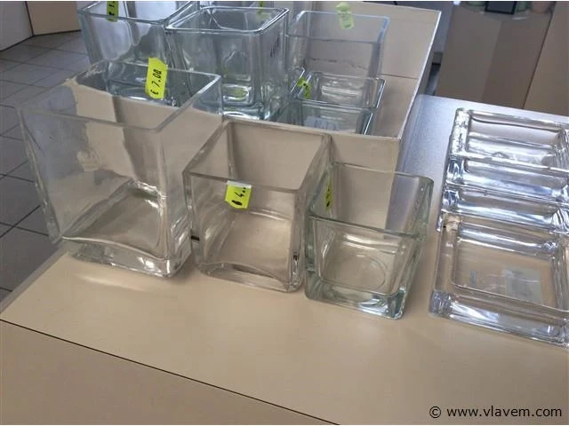 Lot theelichthouders glas - afbeelding 2 van  2