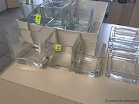 Lot theelichthouders glas - afbeelding 2 van  2