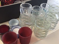 Lot theelichthouders glas - afbeelding 2 van  3