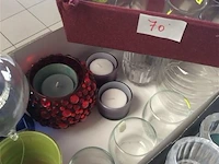 Lot theelichthouders glas - afbeelding 3 van  3