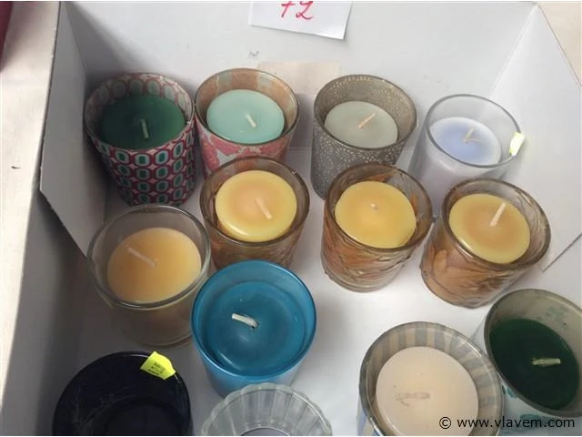 Lot theelichthouders glas - afbeelding 2 van  3