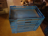 Lot van 2 diepe, 1 middeldiepe en 1 lage blauwe stpelbakken - afbeelding 1 van  2