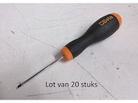 Lot van 20x platte schroevendraaier beta 012040003 1204 platte kop - afbeelding 1 van  1