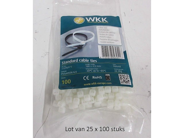 Lot van 2500x kabelbinders wkk 11096971 - afbeelding 1 van  2