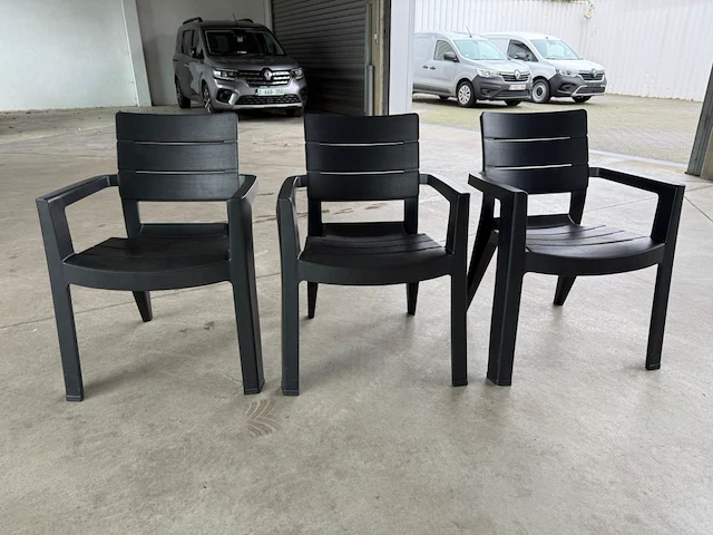 Lot van 3 pvc terras stoelen - afbeelding 1 van  3