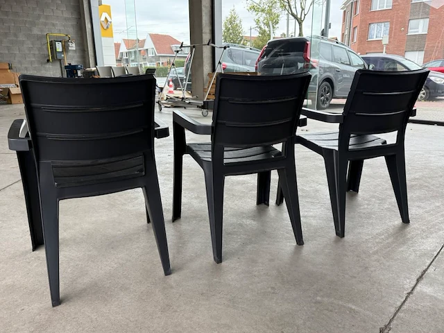 Lot van 3 pvc terras stoelen - afbeelding 2 van  3
