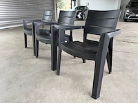 Lot van 3 pvc terras stoelen - afbeelding 3 van  3