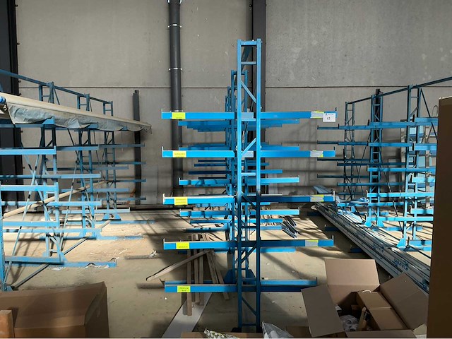 Lot van 3x vrijdragende rekken magazijnstelling - afbeelding 6 van  8