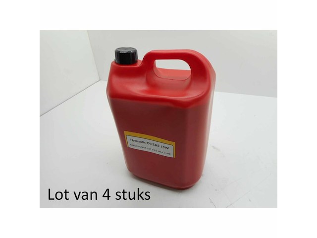 Lot van 4 bidons hydraulische olie 10w 5l - afbeelding 1 van  1