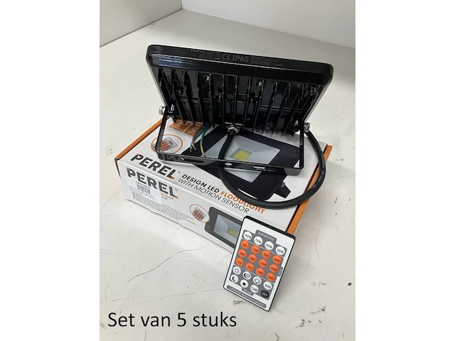 Lot van 5 led straler design perel led/10037 20w 1600 lumen met bewegingsmelder - afbeelding 2 van  3